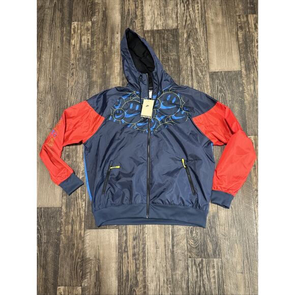 Nike Mens Large Windrunner Jacket Go The Extra Smile DQ3526-437 New Navy Blue - Picture 1 of 7